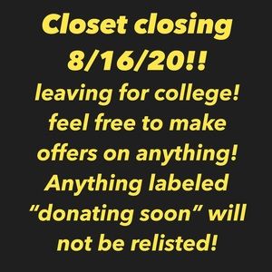 Closet Closing! - image 1